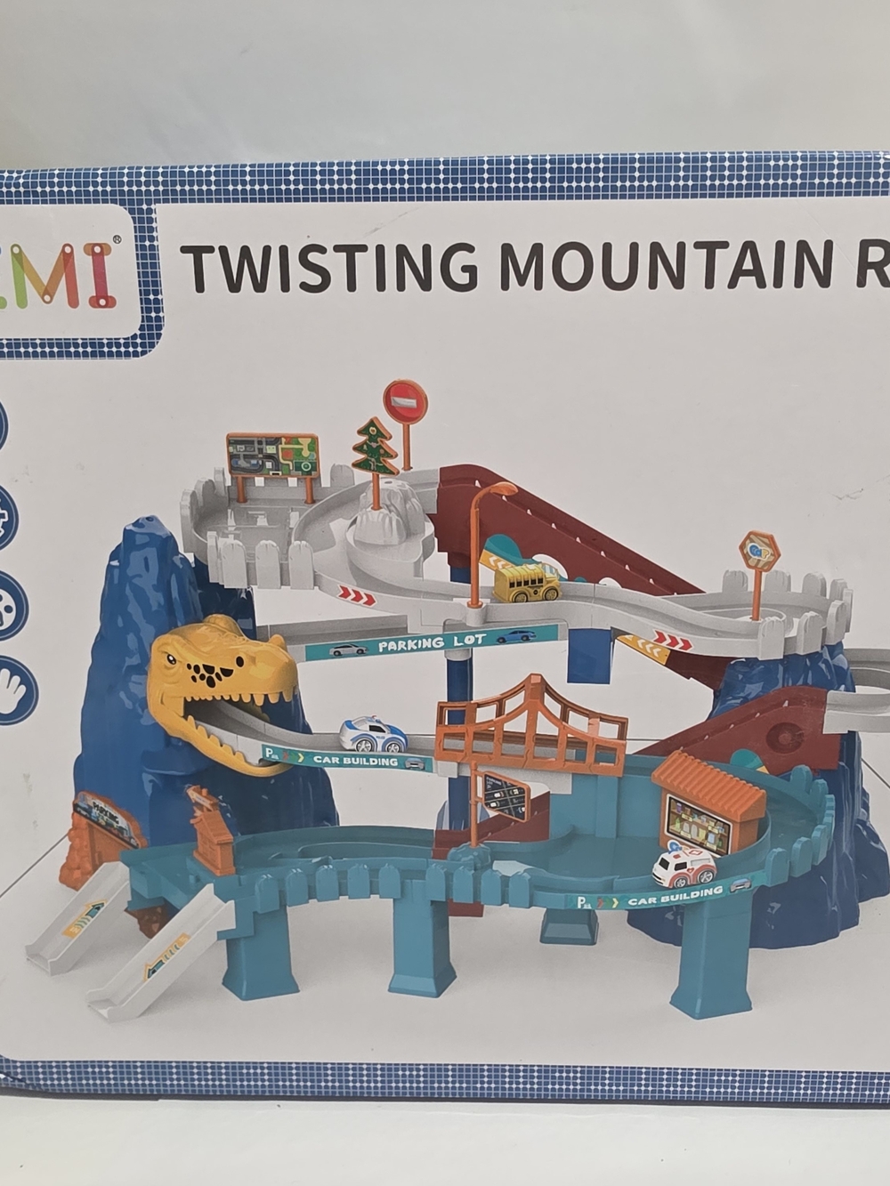 Twisting Mountain Race Playset — Blue/Orange